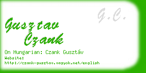 gusztav czank business card