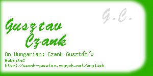 gusztav czank business card